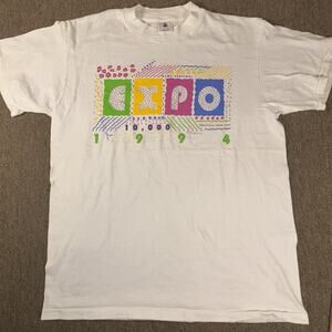 Vintage Knoxville Expo 10000 1996 Men’s T-shirt White Large Made In USA